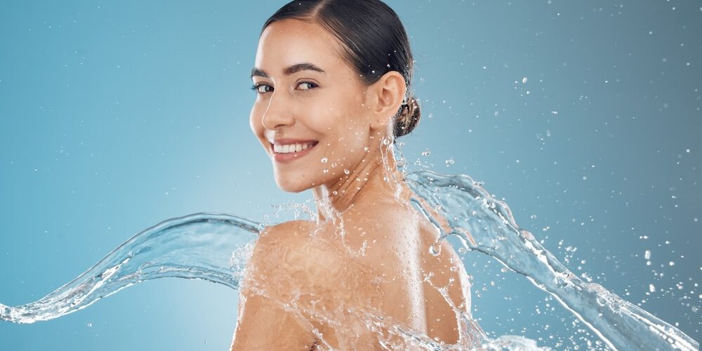 woman hydrated skin